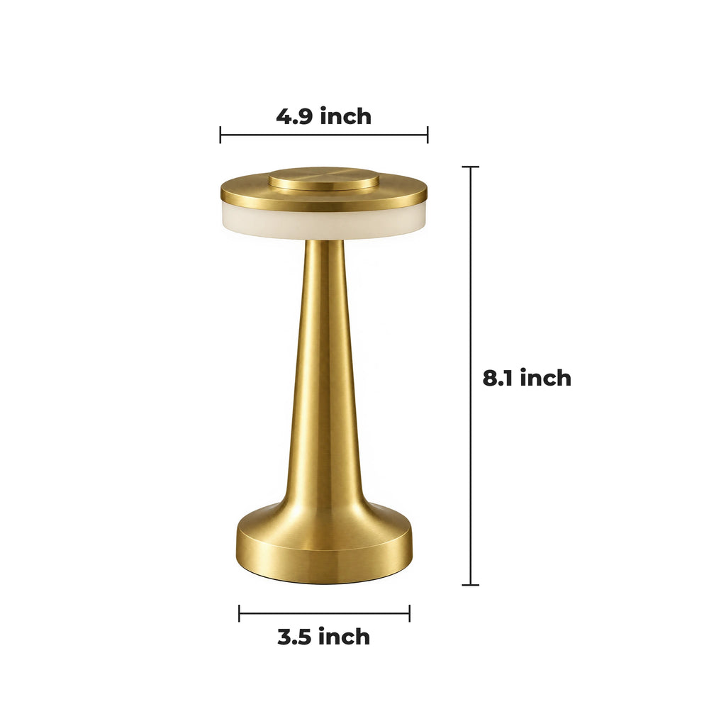 Rechargeable Metal Table Lamp dimensions