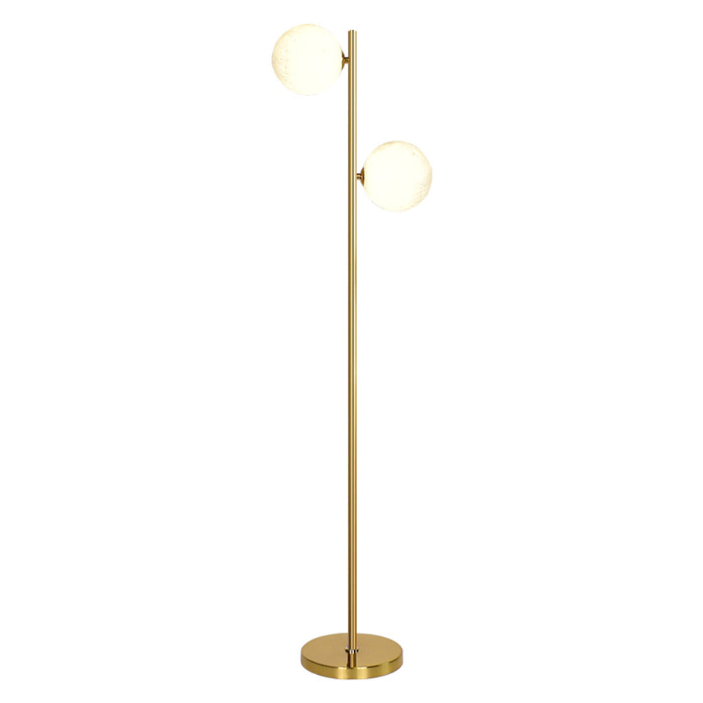 Modern Scandinavian Moon Floor Lamp, LED Standing Lamp with PVC Shade, 110V US Plug, Minimalist Ambient Floor Light for Living Room & Bedroom