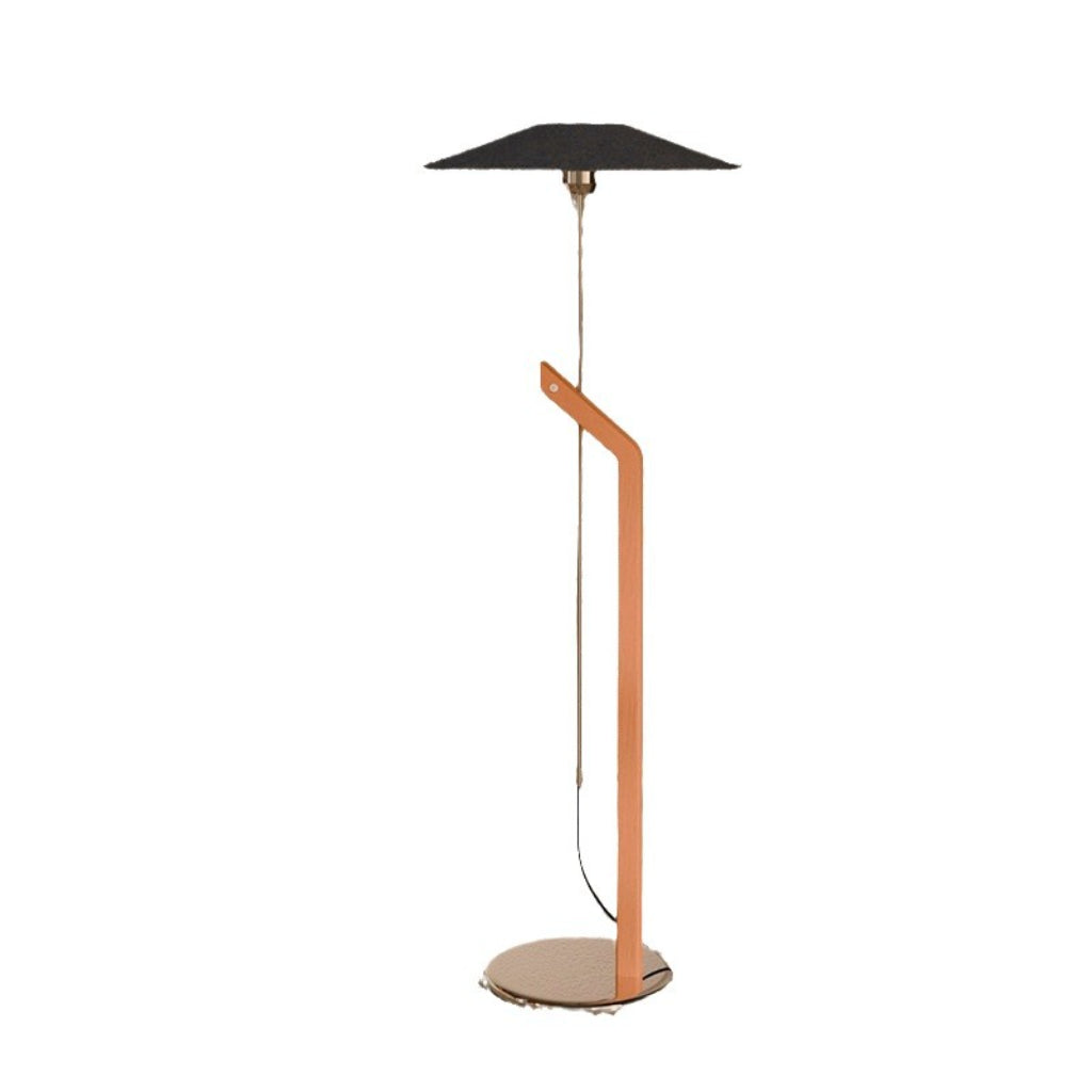 Nordic Japanese Adjustable Floor Lamp – Wood Standing Lamp with Linen Shade, 3-Color Lighting & Dimming, 110V US Plug
