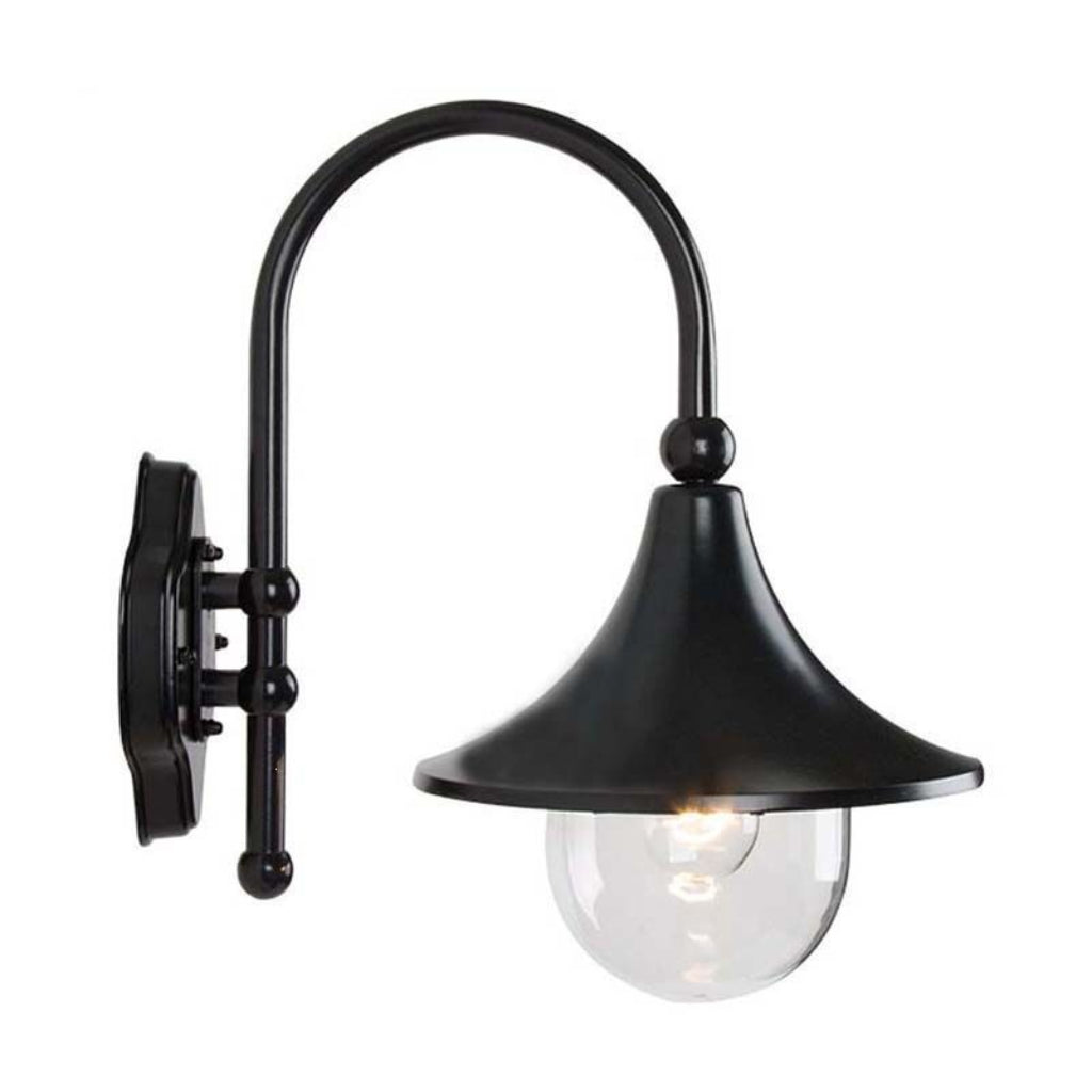 Nordic Minimalist Waterproof Outdoor Wall Sconce – Black & Bronze Cement Plaster LED Porch Light for Entryway, Balcony, Patio & Exterior Walls