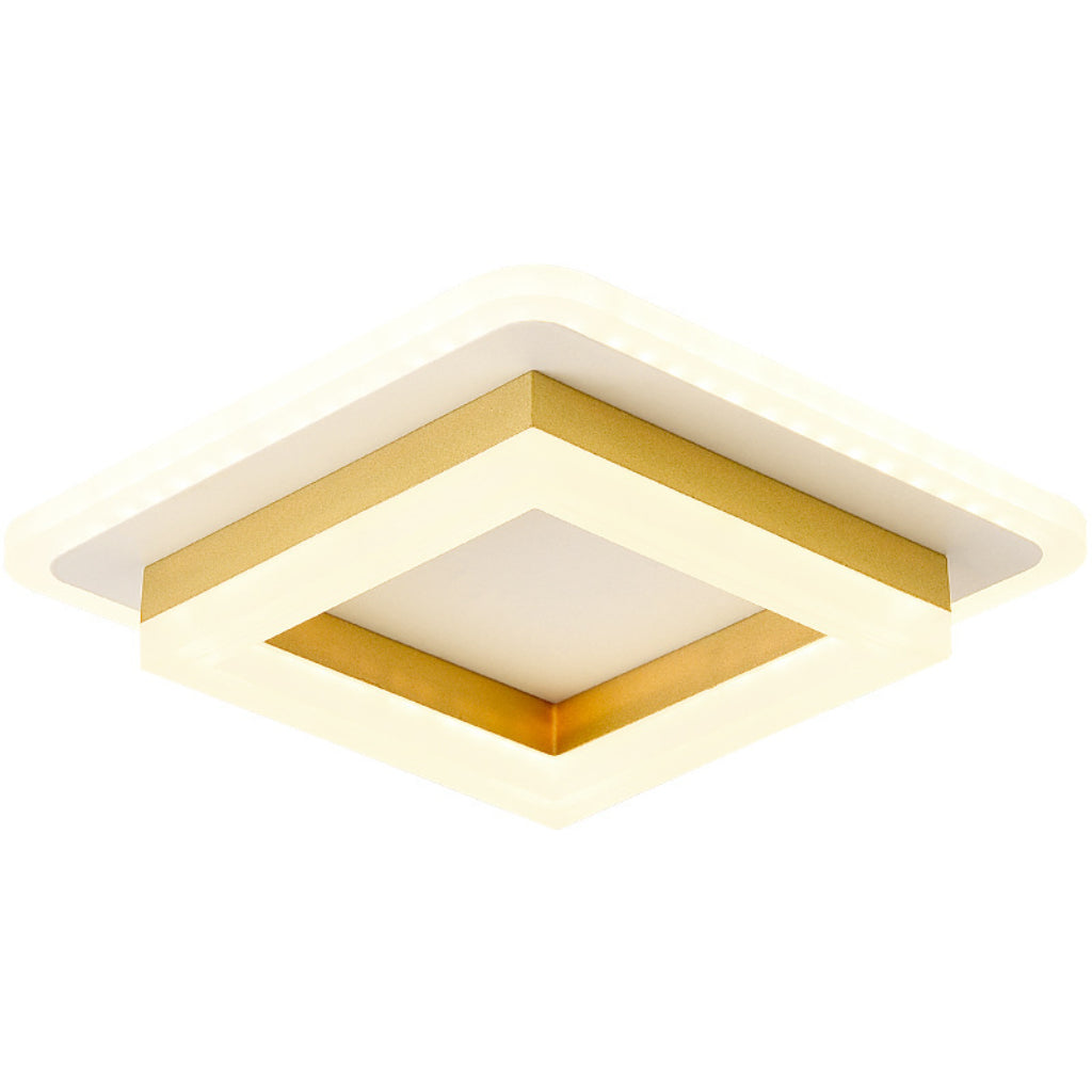 Modern LED Hallway Ceiling Light – Square & Round Three-Color Flush Mount Entryway Fixture Velumoza