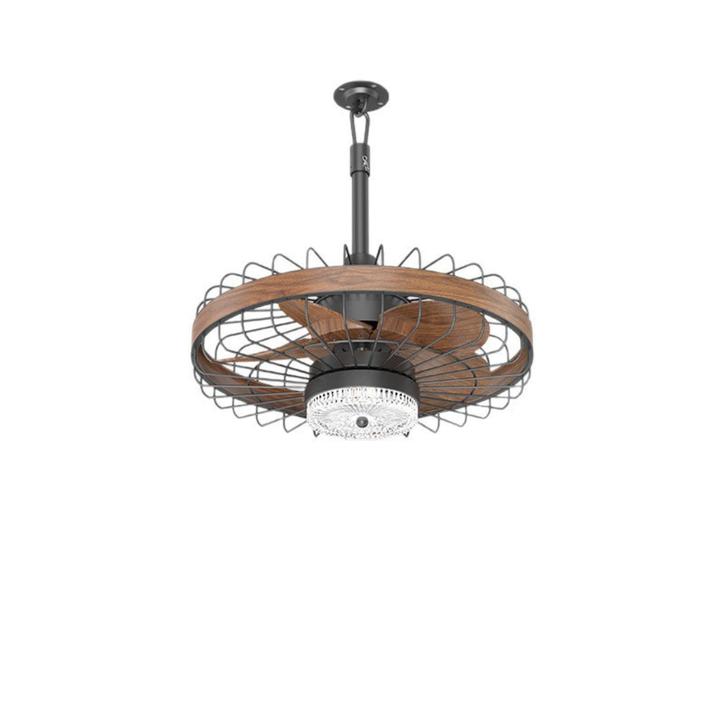 Outdoor Ceiling Fan Light with LED Lamp – 110V Waterproof Smart Remote Control Patio Fan for Balcony, Garden & Courtyard Velumoza