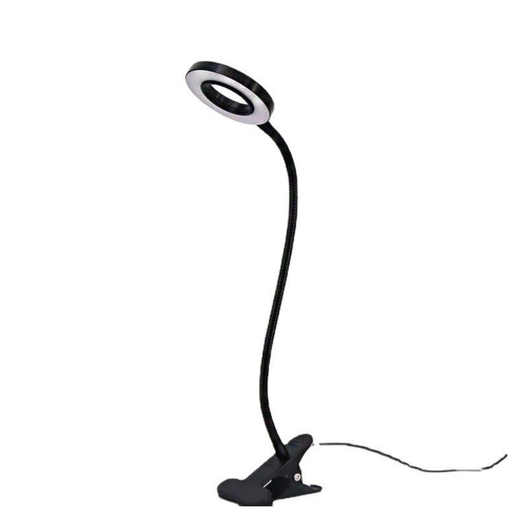 3.5-Inch 48 LED Eye-Protection USB Desk Lamp with Optional Magnifying Glass for Precision Work Velumoza