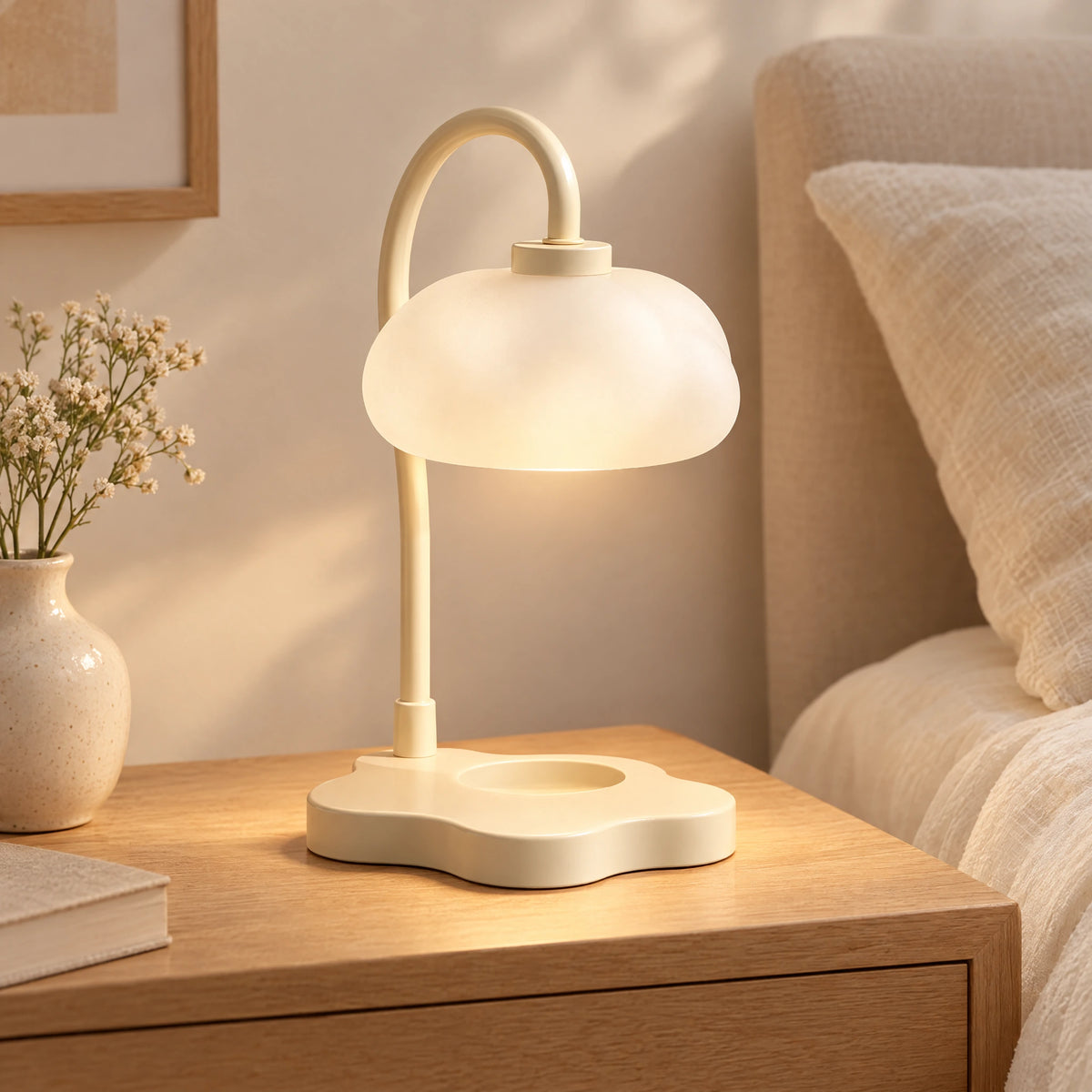 Cloud Candle Warmer Table Lamp - Frosted Shade