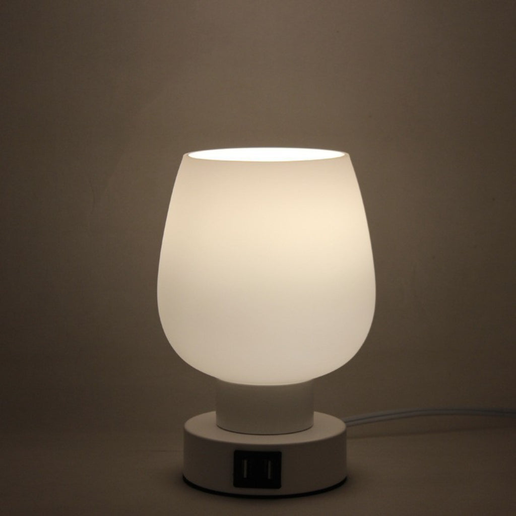 Modern Minimalist Touch Dimmable Glass Table Lamp – 3-Level Bedside Night Light for Bedroom, Office & Living Room Velumoza