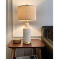 Modern Ceramic Table Lamp with Touch Control, USB-A & USB-C Charging – Bedside Lamp Velumoza