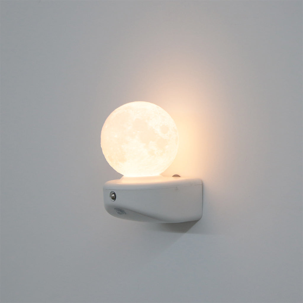 Magnetic Moon LED Night Light – Creative Three-Color Dimmable Bedroom Atmosphere Lamp with Modern Floating-Style Design