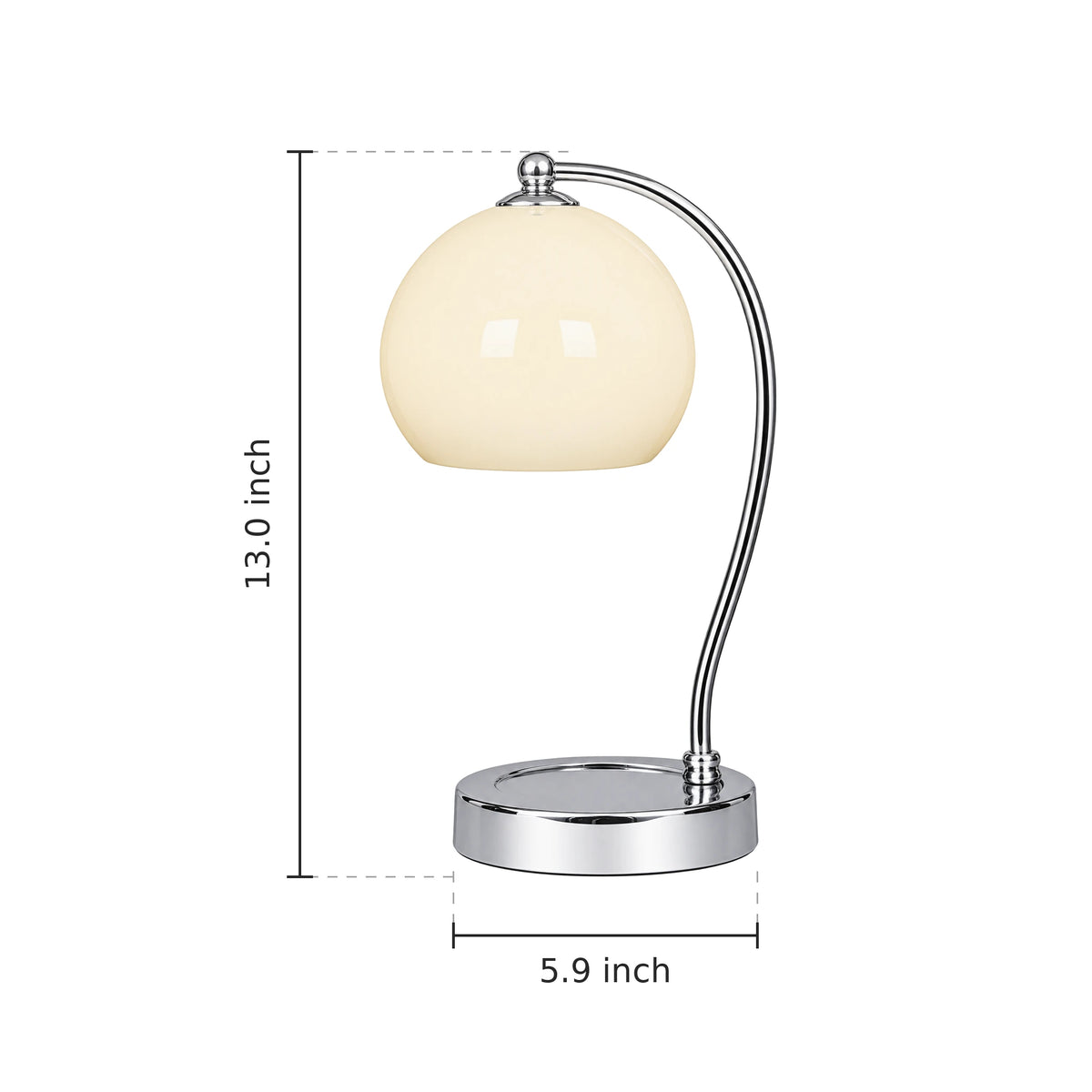 Dome Shade Candle Warmer Lamp - Dimensions