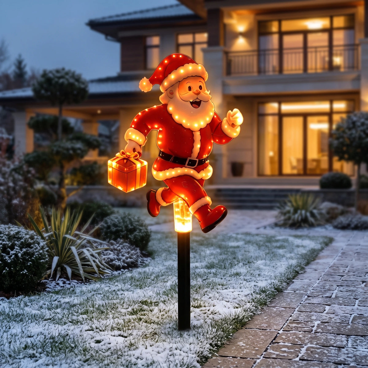 Solar Christmas Stake Light - Santa Claus
