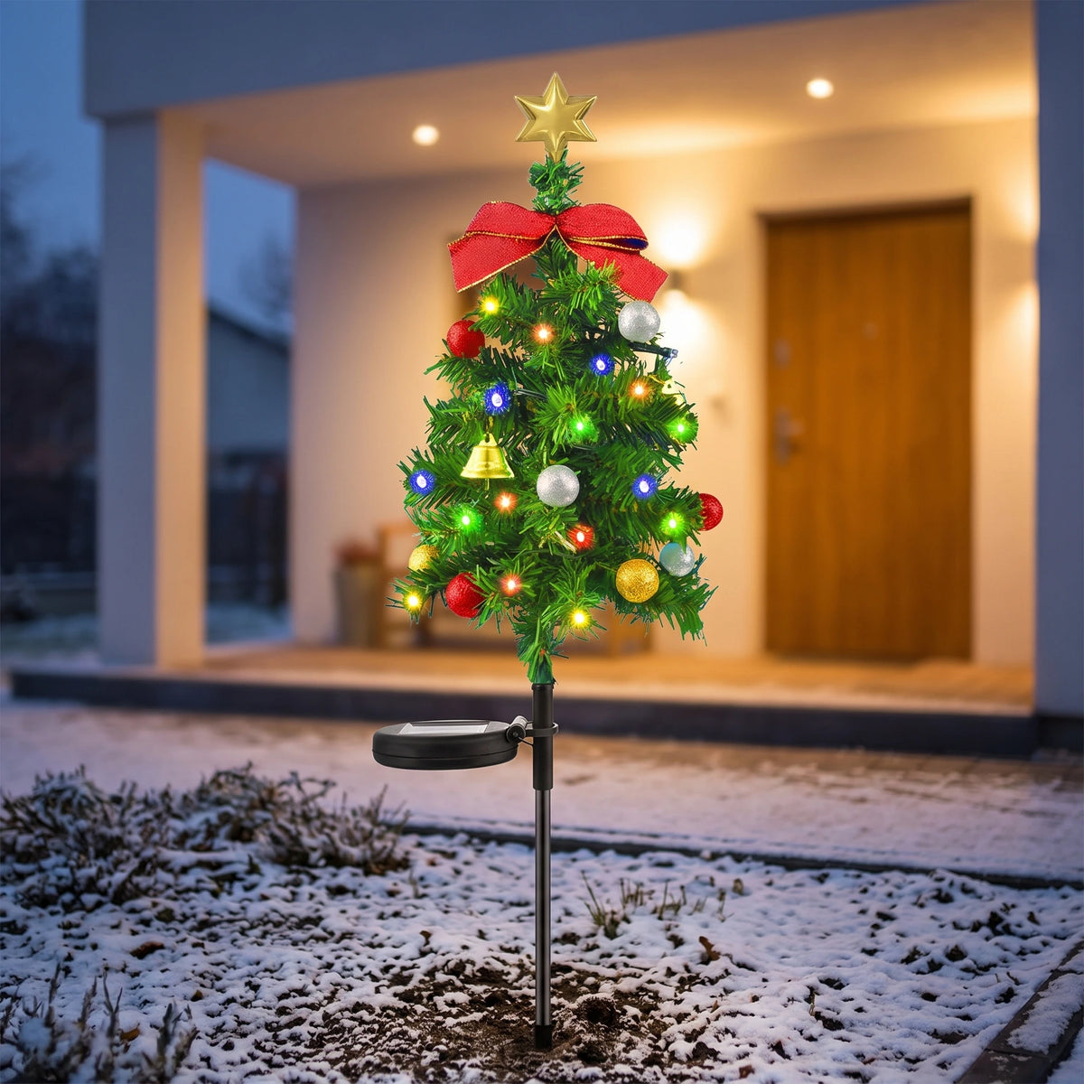 Solar Christmas Tree Stake Light - Green Tree, Decoration 2