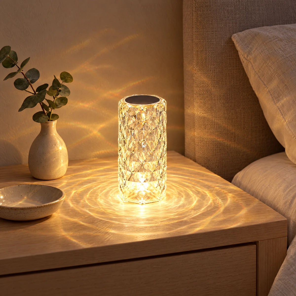 Rose Touch Lamp - Little Rose, Three Colors + Stepless Dimming