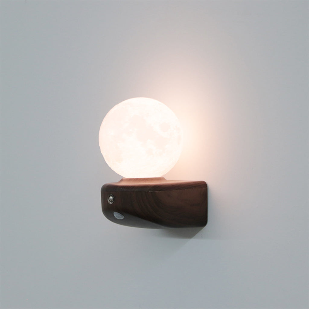 Magnetic Moon LED Night Light – Creative Three-Color Dimmable Bedroom Atmosphere Lamp with Modern Floating-Style Design