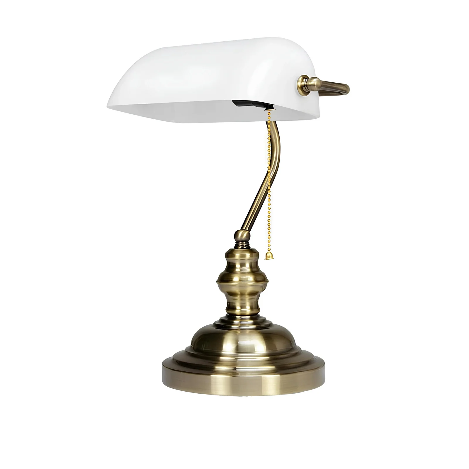 Antique American Retro Bank DeskLamp with Green - Vintage Decorative Office Lighting