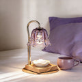 Creative Lily of the Valley Wax Melt Lamp | Oak Wood Aromatherapy Candle Warmer