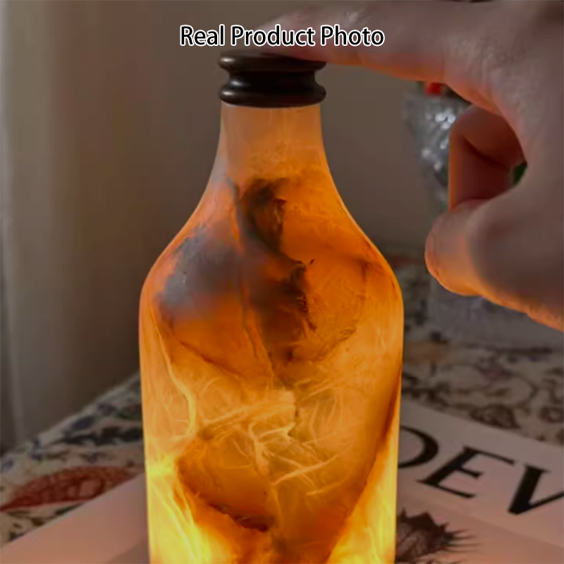 Modern Natural Alabaster LED Table Lamp – USB Powered Touch Control, Warm White 3000K
