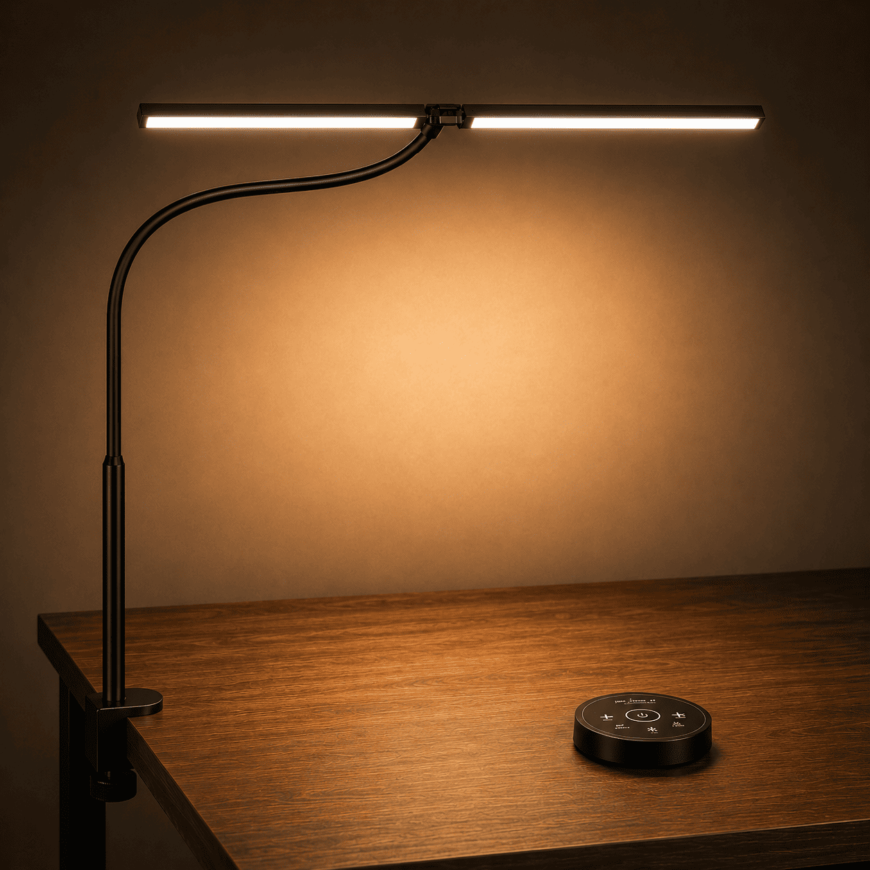 LED Desk Lamp for Home Office – 24W Dual Head Desk Lamp with Wireless Remote