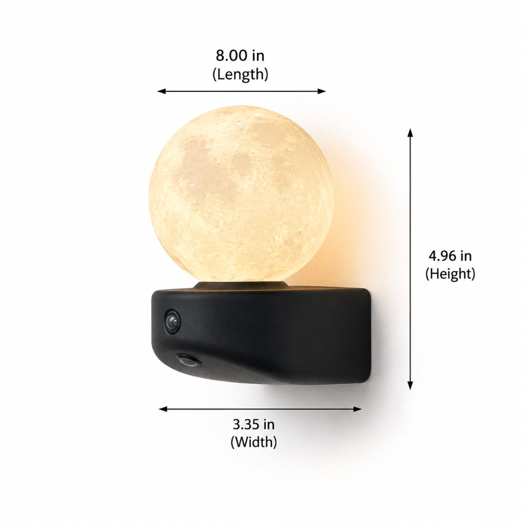 Magnetic Moon LED Night Light – Creative Three-Color Dimmable Bedroom Atmosphere Lamp with Modern Floating-Style Design