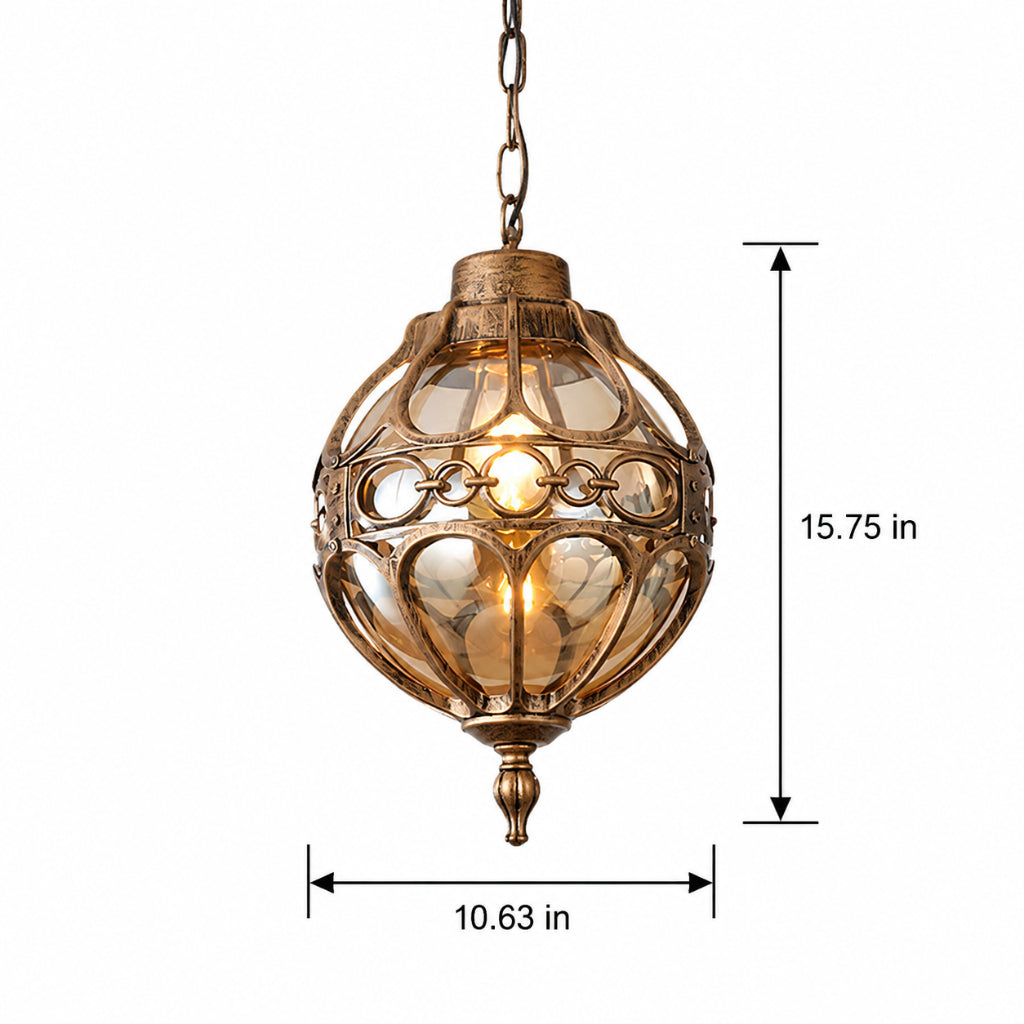 Modern Outdoor LED Globe Chandelier Light – Waterproof Aluminum Ball Hanging Garden Patio Courtyard Lamp Velumoza