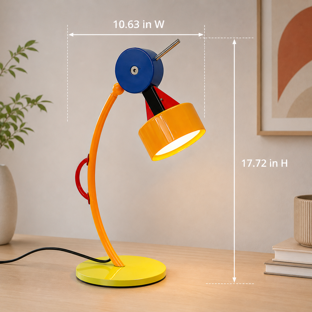 Memphis Cartoon LED Table & Floor Lamp – Colorful Modern Accent Light for Kids Room, Bedroom & Living Room, 110V US Plug