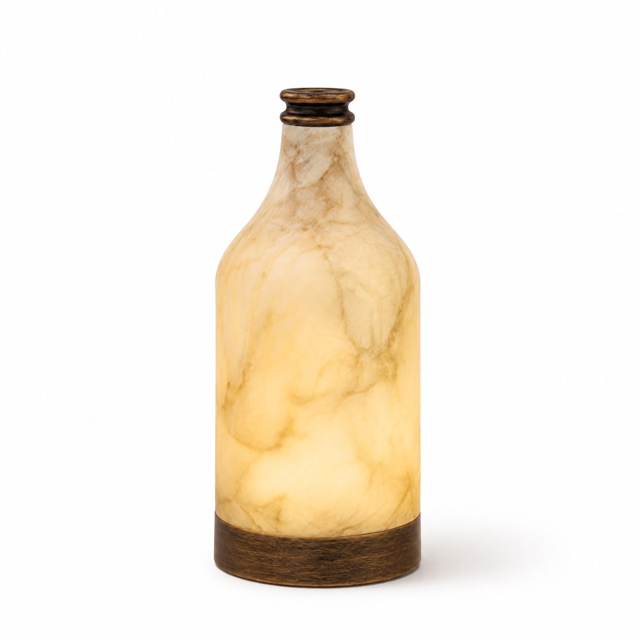 Modern Natural Alabaster LED Table Lamp – USB Powered Touch Control, Warm White 3000K