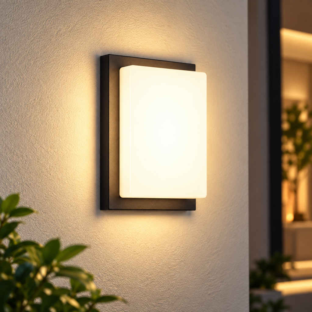 Modern 36W Square LED Outdoor Wall Sconce – IP65 Waterproof Aluminum Warm White Fixture, Porch &amp; Patio, 85-265V Velumoza