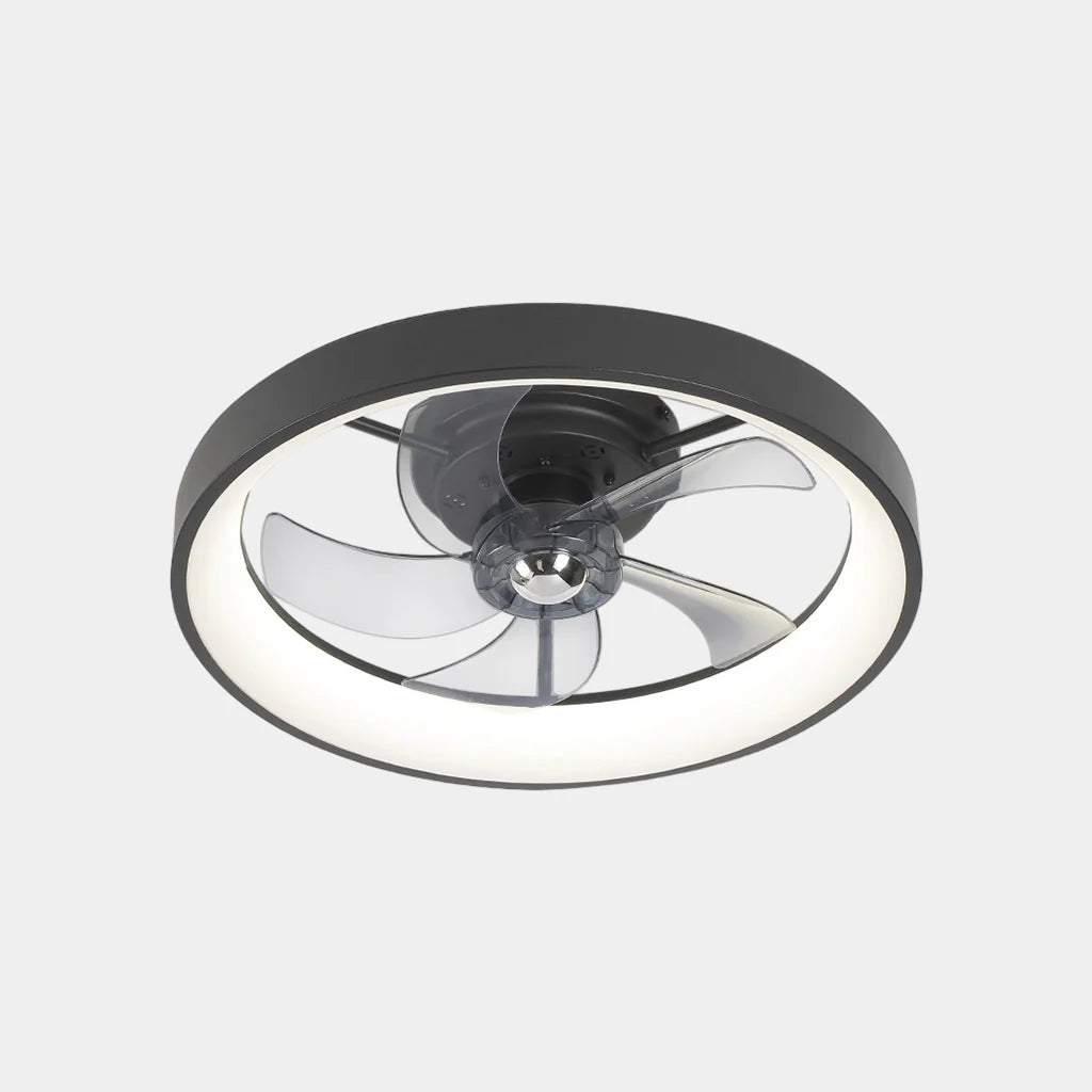 19.7" Nordic Small Ceiling Fan Light, 3-Color LED, Remote & App Velumoza