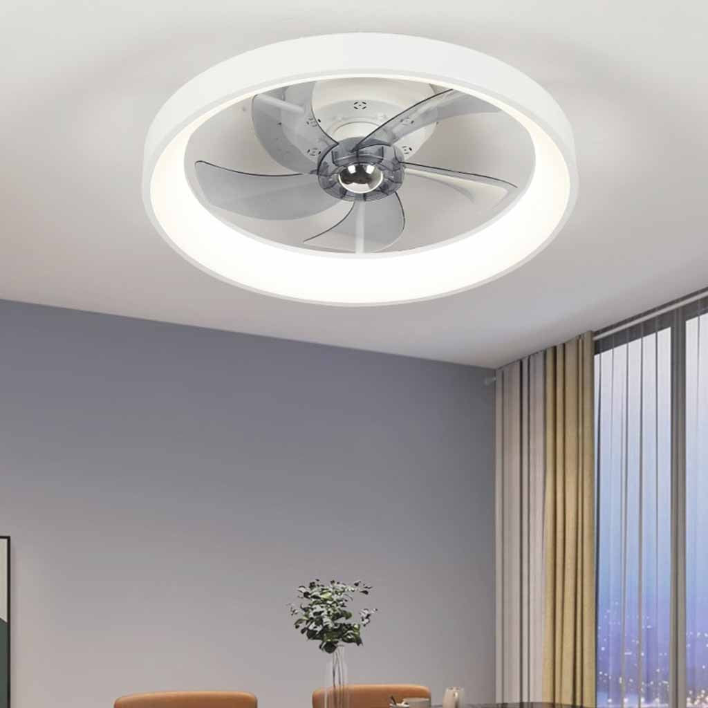 19.7" Nordic Small Ceiling Fan Light, 3-Color LED, Remote & App Velumoza