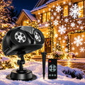 Double-Tube Snowflake Projector, Christmas Projection Lights, Remote Velumoza