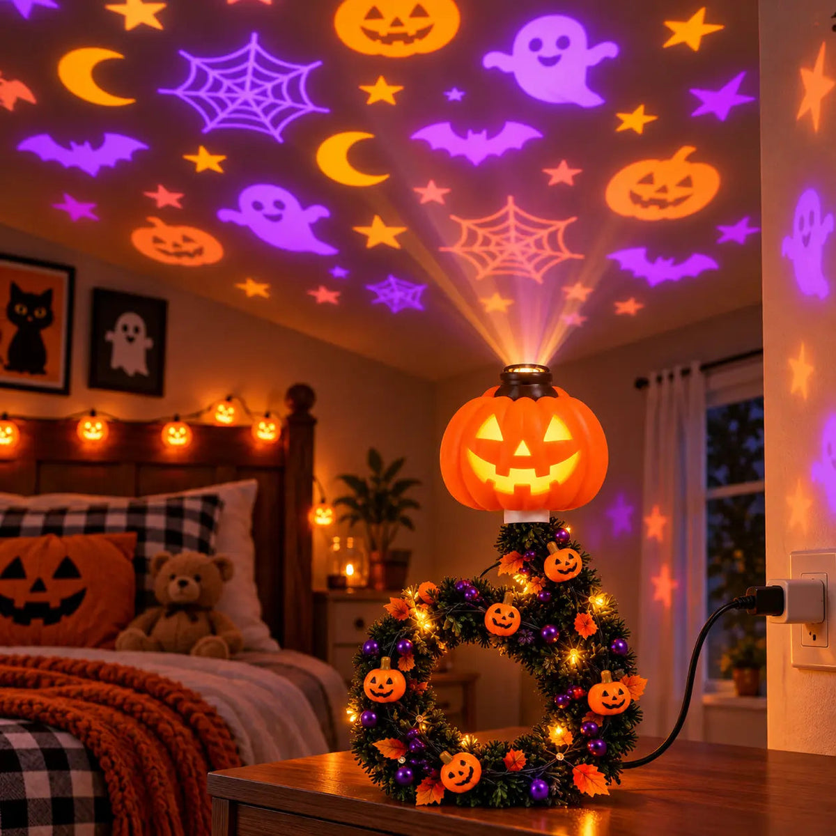 USB Ceiling Projection Holiday Lights – Christmas or Halloween Lens Set Velumoza