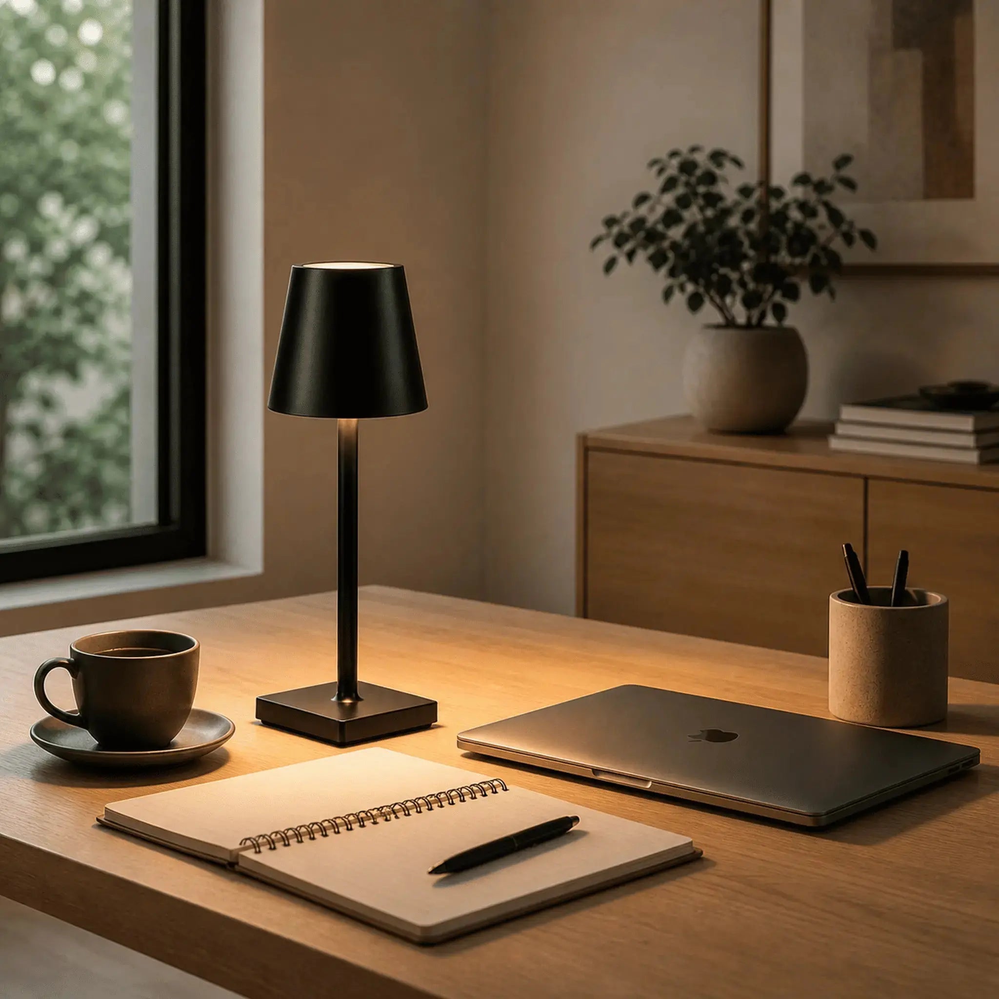 LED Touch Control Desk Lamp 3 Color Modes and USB Powered - Velumoza