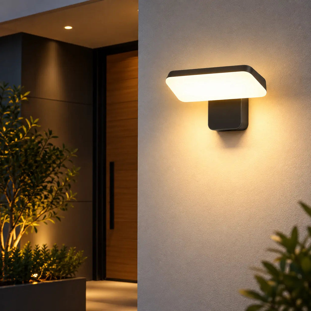 Modern Outdoor LED Wall Light with Motion Sensor – IP65 Waterproof Aluminum Up Down Exterior Sconce 18W Velumoza