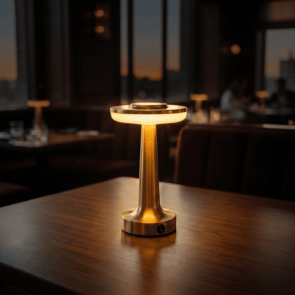 Rechargeable Metal Desk Lamp Touch Dimmable LED Table Lamp Cordless Bedside Ligh