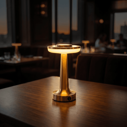 Rechargeable Metal Desk Lamp Touch Dimmable LED Table Lamp Cordless Bedside Ligh