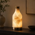 Modern Natural Alabaster LED Table Lamp – USB Powered Touch Control, Warm White 3000K
