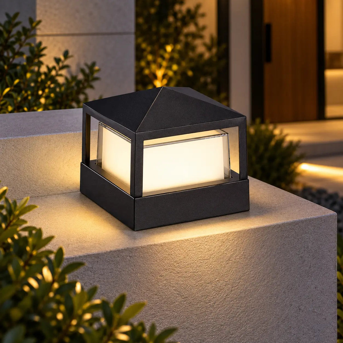 Modern Outdoor LED Post Cap Light – IP65 Waterproof Aluminum Pillar Light for Fence, Courtyard & Garden Columns Velumoza