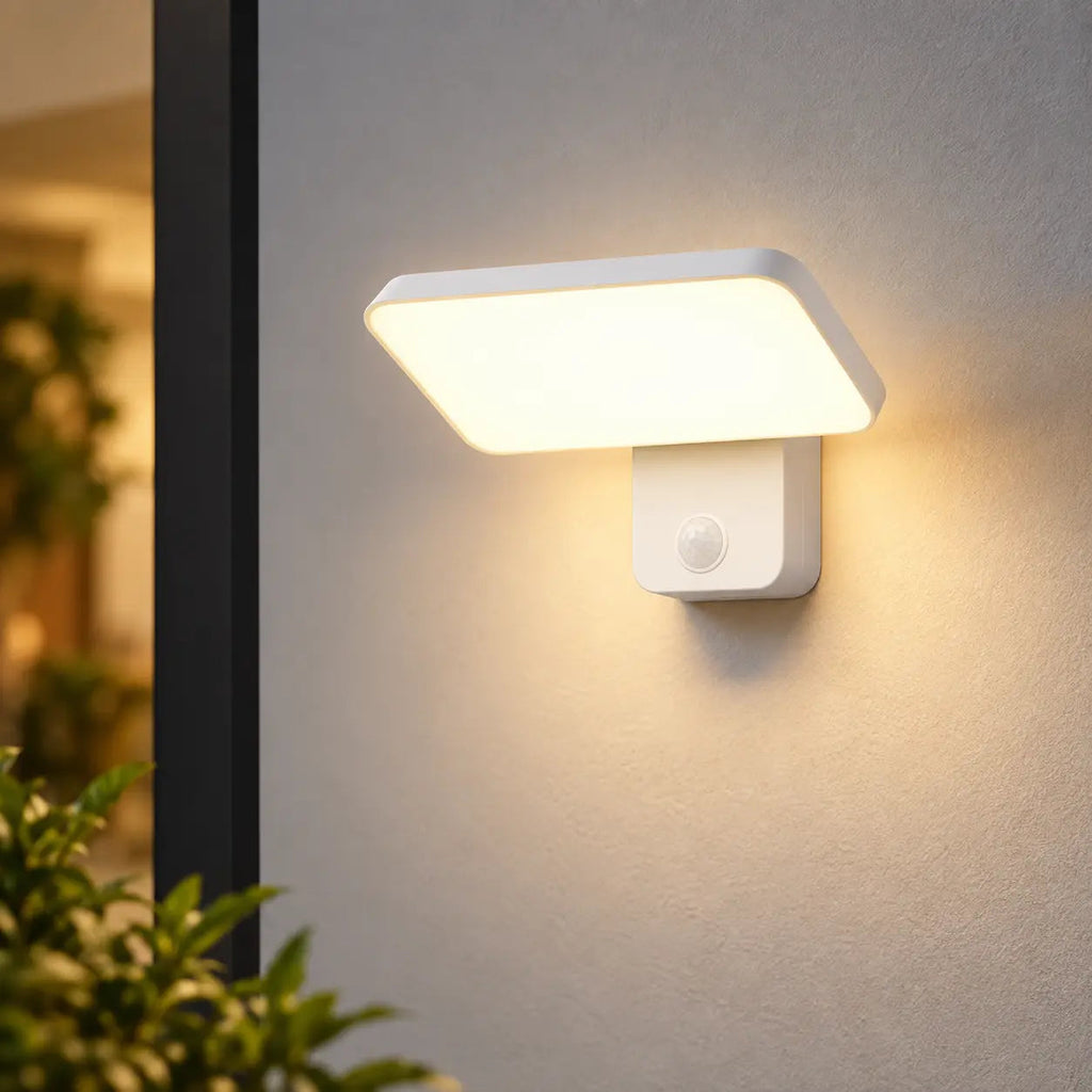 Modern Outdoor LED Wall Light with Motion Sensor – IP65 Waterproof Aluminum Up Down Exterior Sconce 18W Velumoza