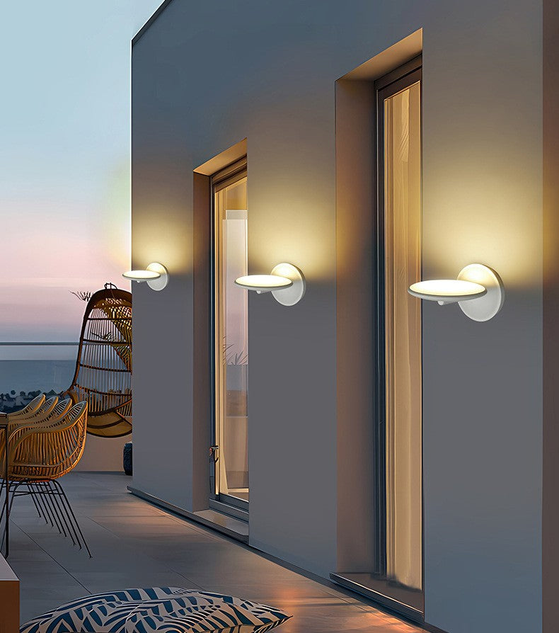 Modern 12W Rotatable LED Outdoor Wall Sconce – IP65 Waterproof Aluminum Warm Light Fixture for Patio, Villa, Porch, Corridor & Exterior Walls