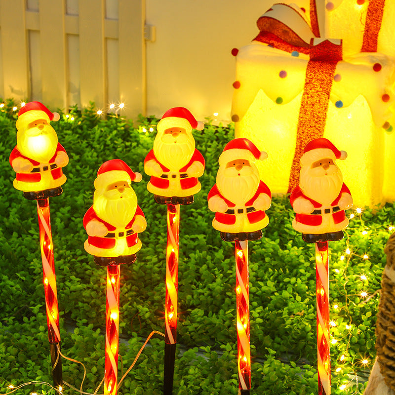 New cross-border Santa Claus ground lights, outdoor waterproof decorative lights for courtyard and garden, holiday atmosphere lawn lights Velumoza
