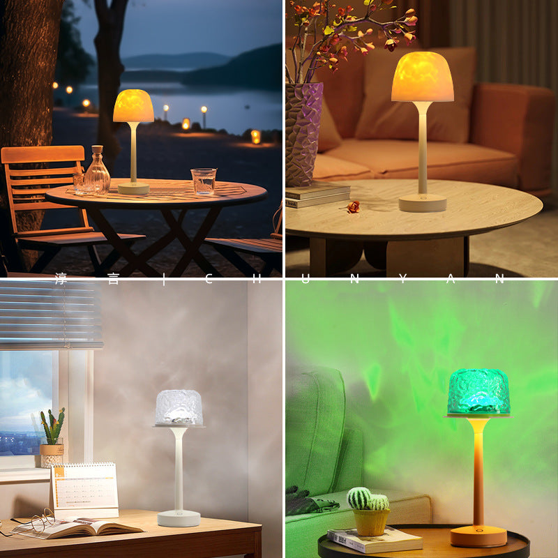 Chunyan Tall Water Ripple Atmosphere Table Lamp Projection Remote Control Night Light Couple Gift Starry Sky Projector Night Light Velumoza