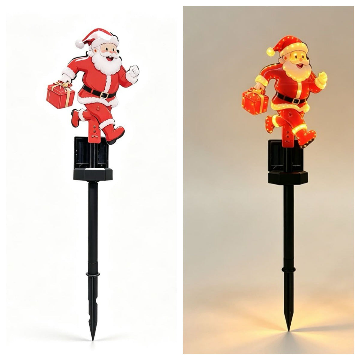 New cross-border product: Santa Claus solar light for outdoor yard Christmas atmosphere decoration LED lawn light Velumoza