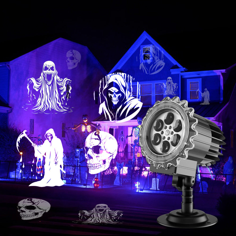 Outdoor Waterproof Christmas Projection Lamp Highlight Snowflake Lamp Holiday Decorative Lamp Wall-type Plug-in Installation Wansheng Projection Lamp Velumoza