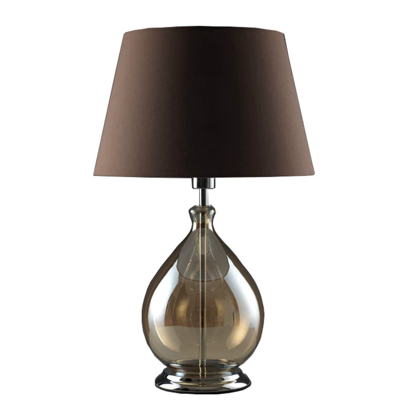 Modern Minimalist Living Room Bedside Lamp Bedroom Hotel Glass Table Lamp Glazed Study Lamp American Light Luxury Vase Dropshipping Velumoza
