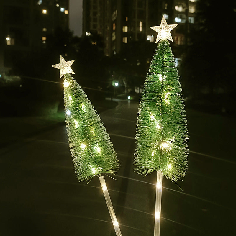 New Outdoor Solar Christmas Tree Lights for Christmas Holiday Garden Yard Lawn Decoration Led Ground-Insert Atmosphere Lights Velumoza