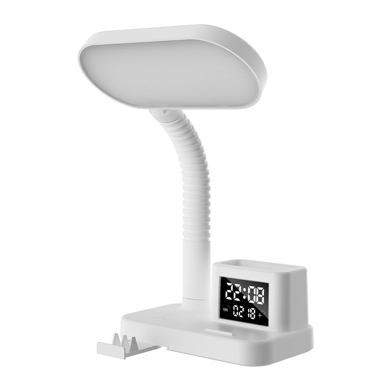 Cross-border domestic desk lamp clock integrated learning special eye protection college students reading anti-myopia bedroom bedside lamp Velumoza