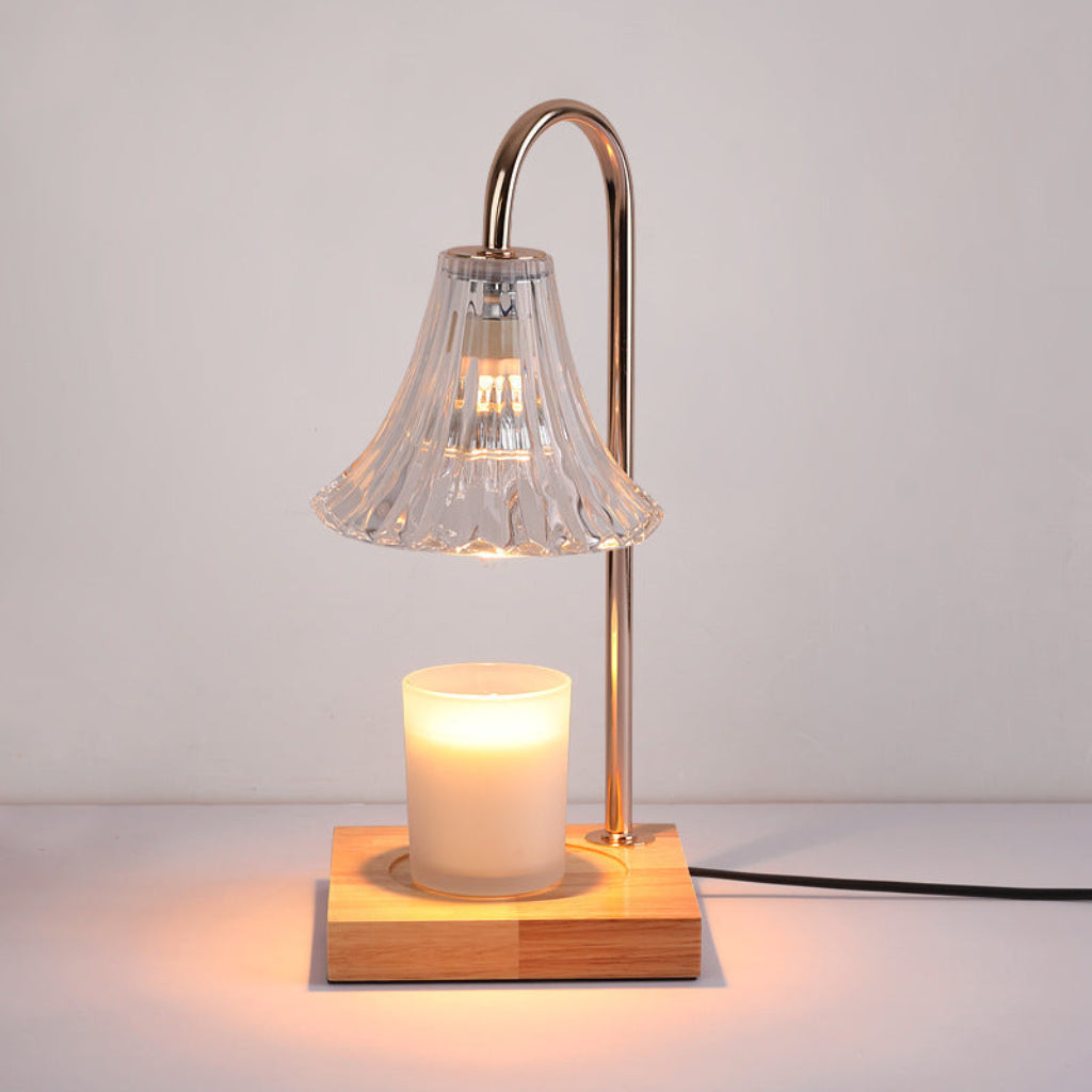 Candle Warmer Table Lamp with Timer Dimmer & Glass Shade Options Velumoza