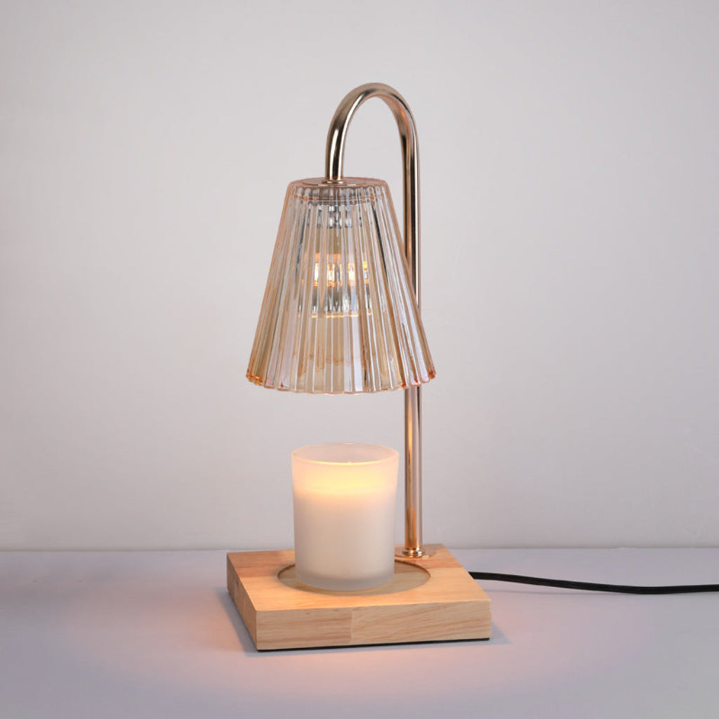 Candle Warmer Table Lamp with Timer Dimmer & Glass Shade Options Velumoza