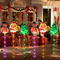 Yard Christmas Decorations Acrylic Snowman Stake Lights, 6 Pack Velumoza