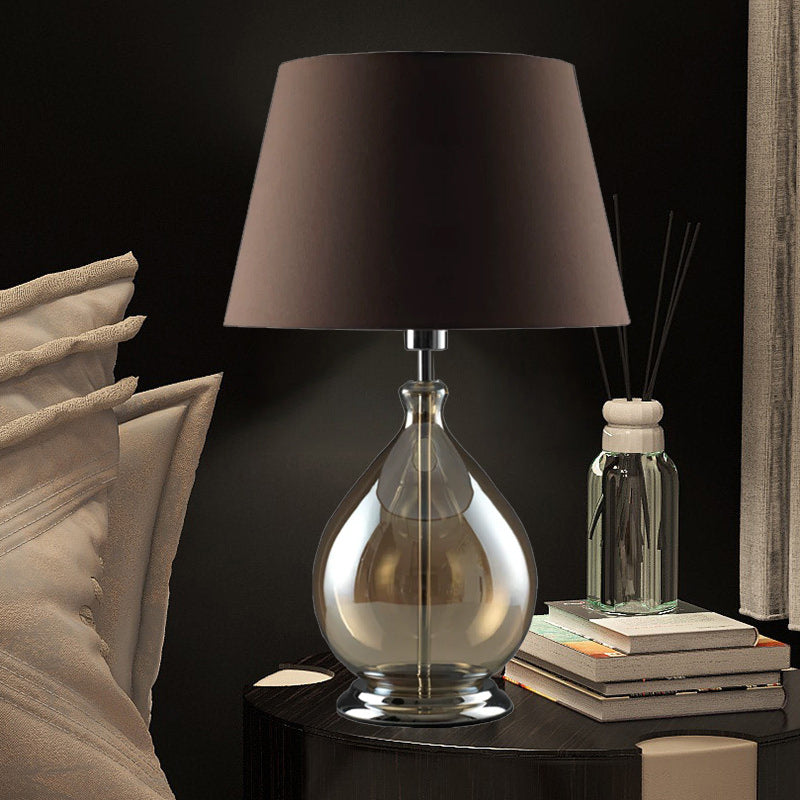 Modern Minimalist Living Room Bedside Lamp Bedroom Hotel Glass Table Lamp Glazed Study Lamp American Light Luxury Vase Dropshipping Velumoza