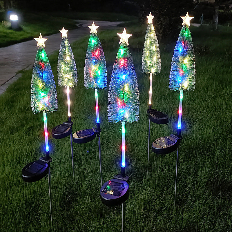 New Outdoor Solar Christmas Tree Lights for Christmas Holiday Garden Yard Lawn Decoration Led Ground-Insert Atmosphere Lights Velumoza