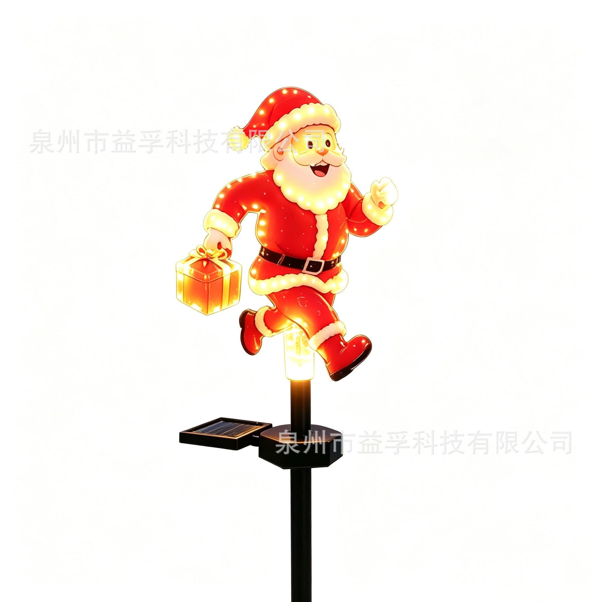New Cross-Border Santa Claus Solar Ground Lights for Outdoor Courtyard, Garden, Lawn Christmas Decoration and Atmosphere Lighting Velumoza